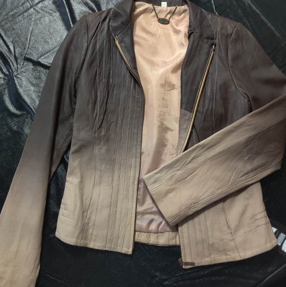 Ombre beautiful leather jacket! NEW! - Picture 1 of 6